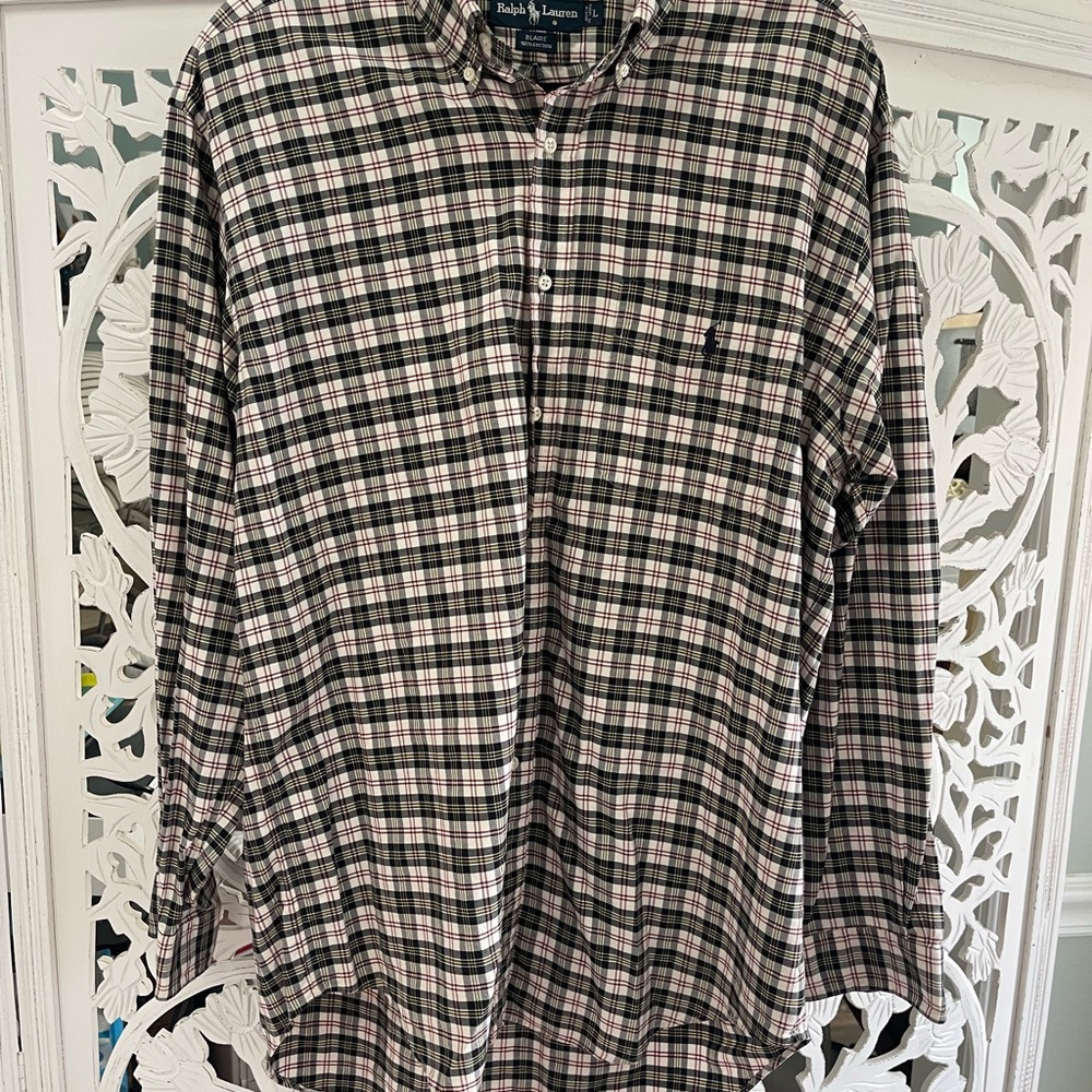 Ralph Lauren Plaid Button-Up Shirt - Large